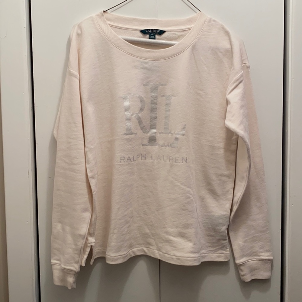 Ralph Lauren Cream 100% Cotton Sweatshirt XS NWT